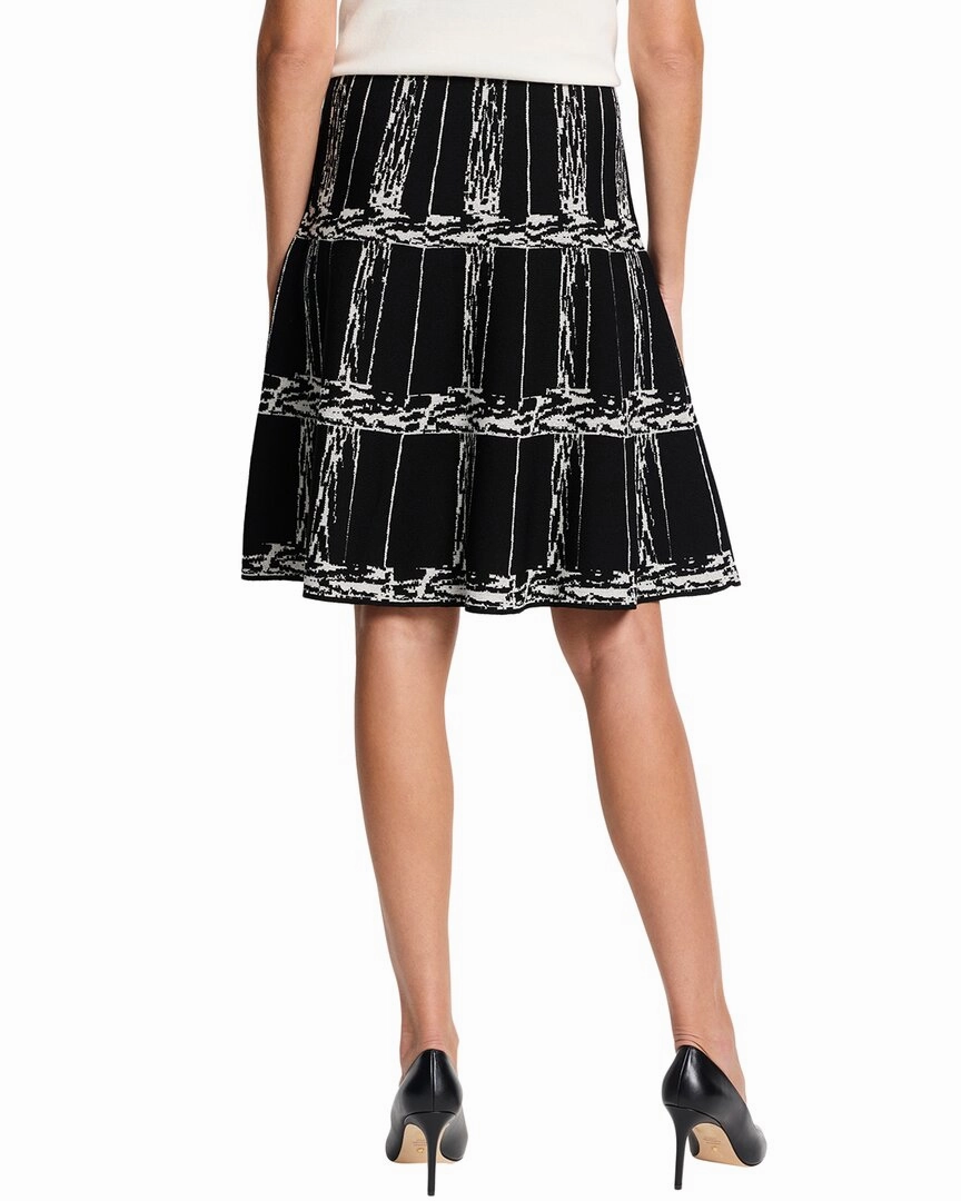 NIC ZOE Etched Plaid Knit Skirt