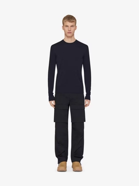 Night Blue Cotton and Silk Sweater Knitwear Mens - men's sweaters sale