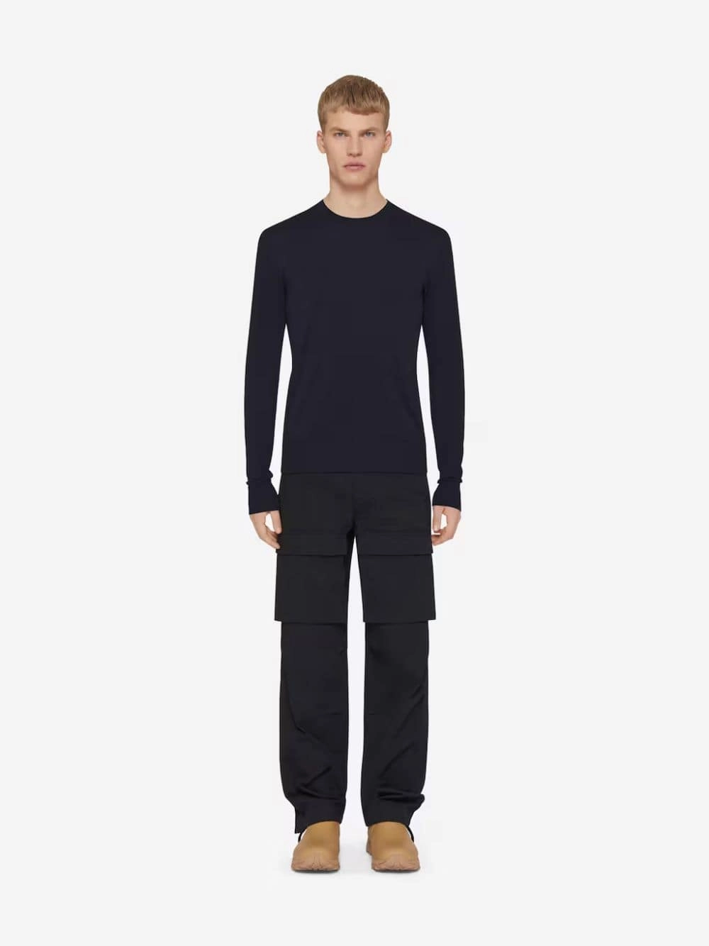 Night Blue Cotton and Silk Sweater Knitwear Mens - men's sweaters sale
