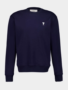 Night Blue Cotton Sweatshirt Tops Mens - thermal tops