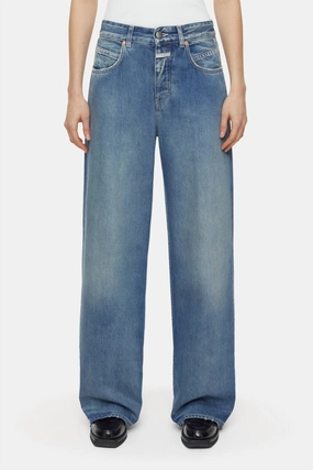 Nikka Wide Fit Jean In Dark Blue womens yoga pants sale
