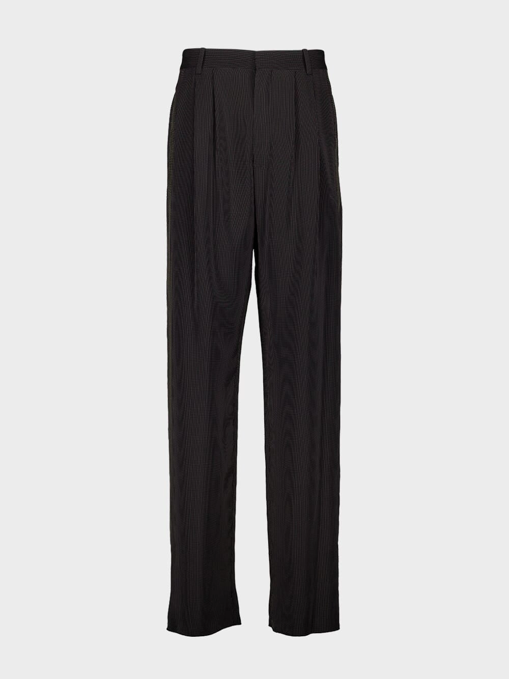 Noir et Craie Striped Baggy Canvas Pants Suits Mens - men's suits outlet