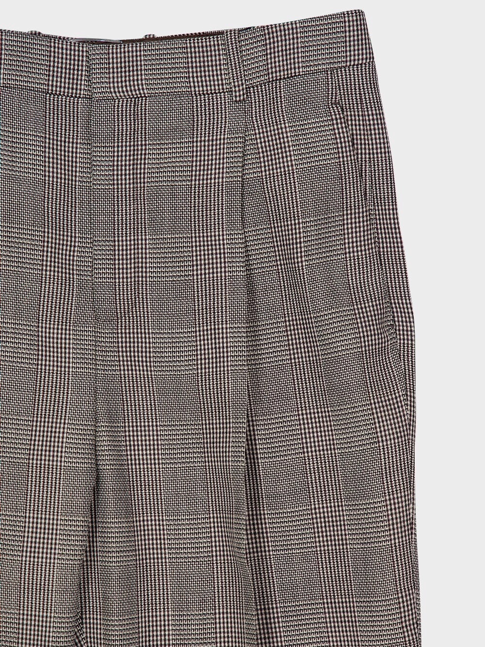 Noir et Marron Prince of Wales Wool Pants