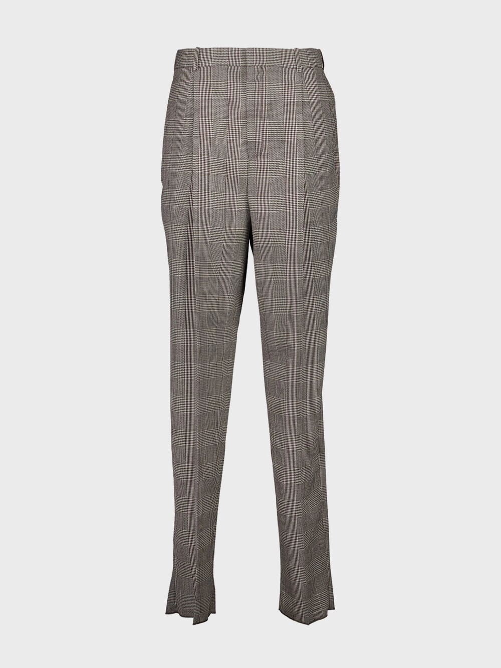 Noir et Marron Prince of Wales Wool Pants Suits Mens - men's suits outlet