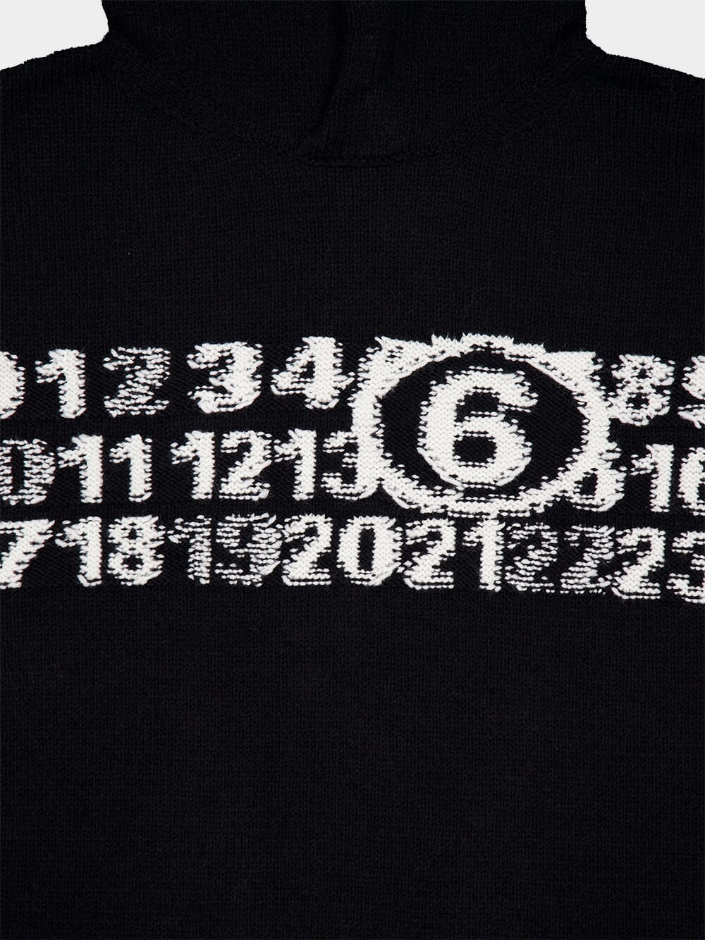 Number Motif Hooded Jumper