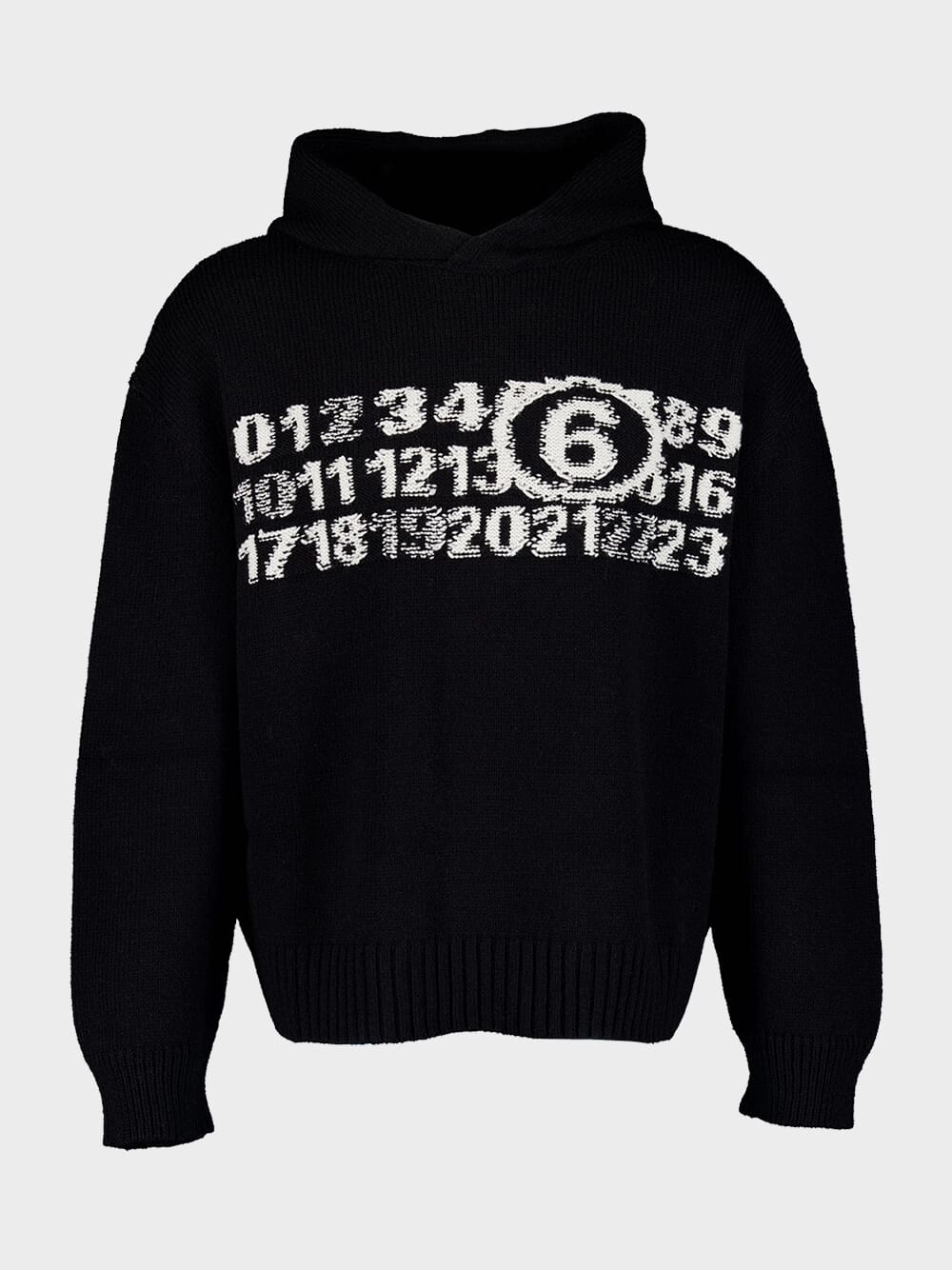 Number Motif Hooded Jumper Tops Mens - thermal tops