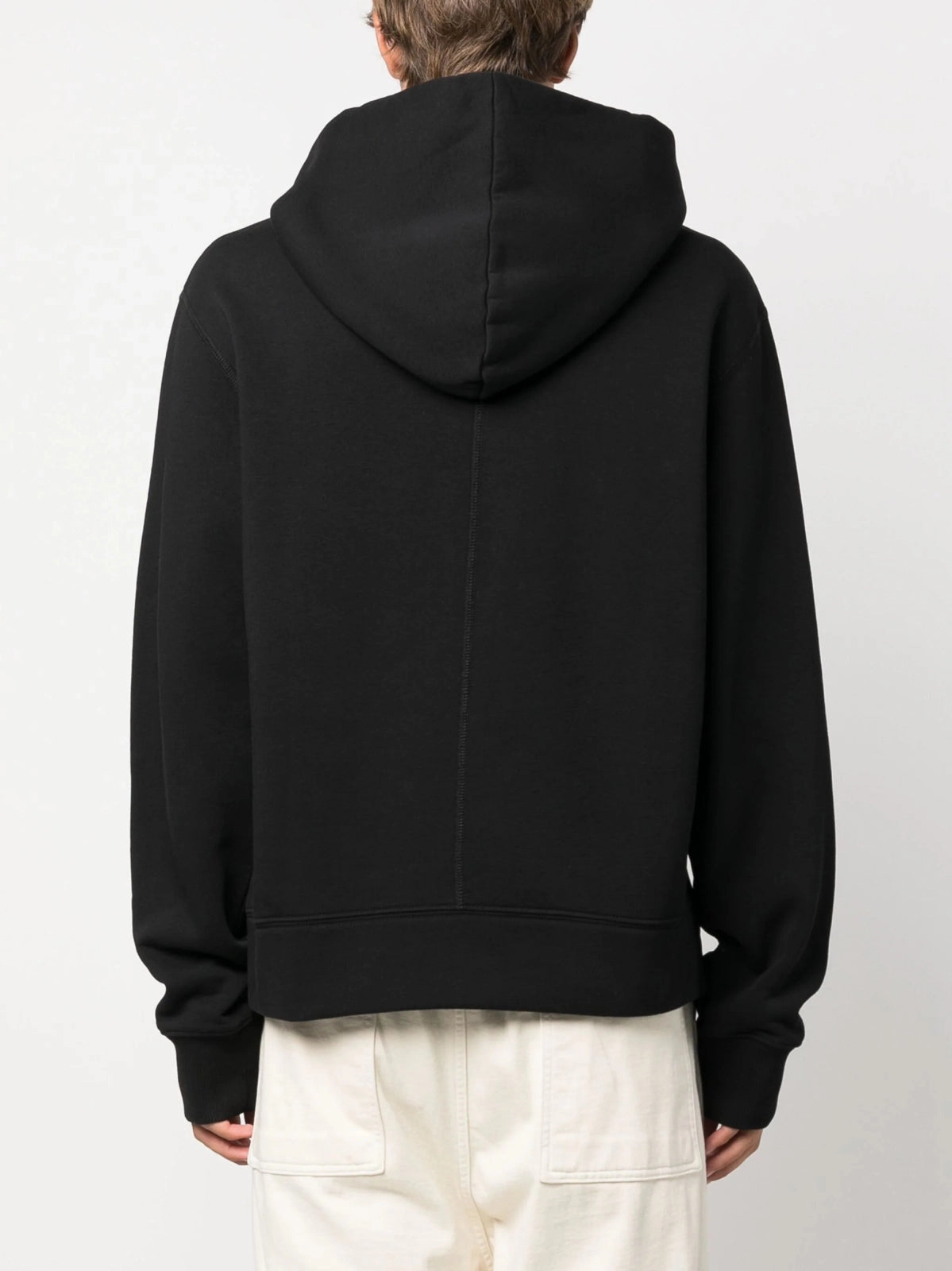 Numbers Motif Cotton Blend Hoodie