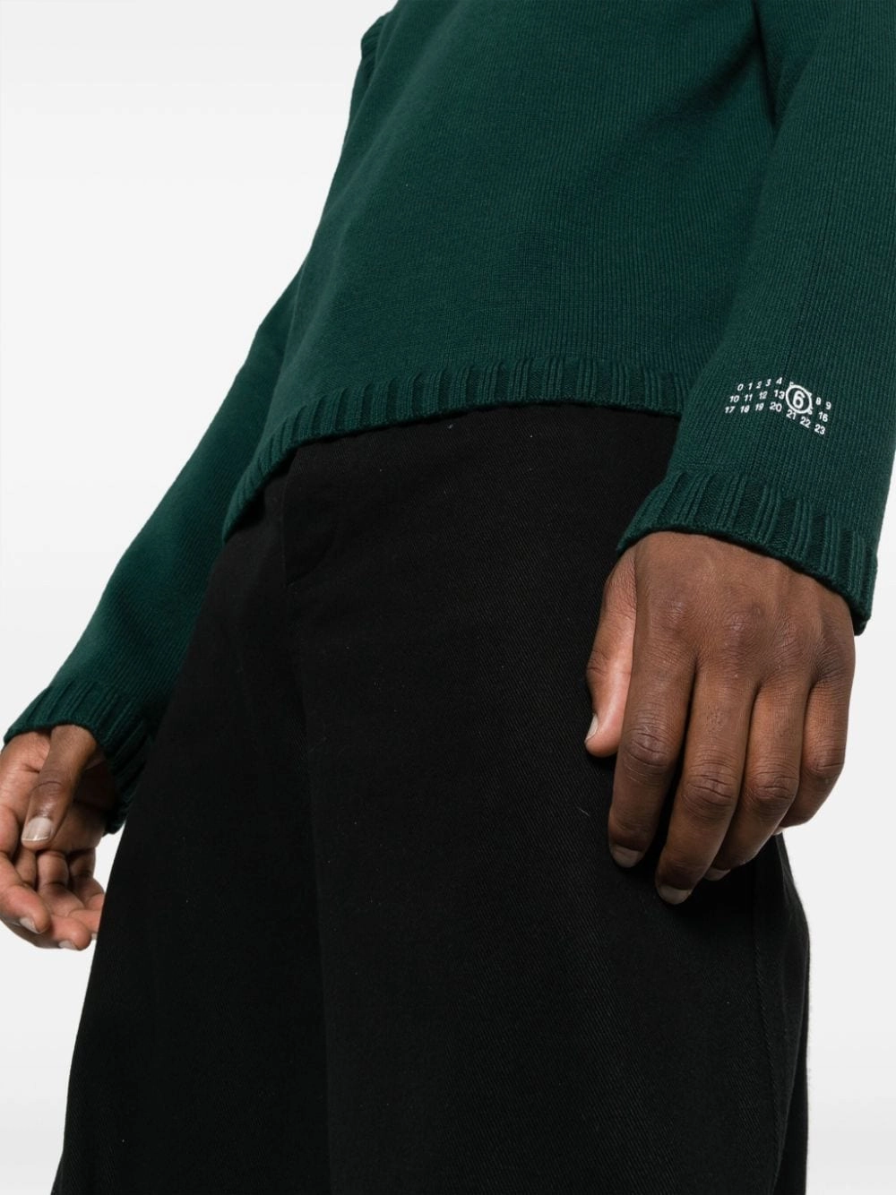 Numbers Motif Cotton-Blend Jumper
