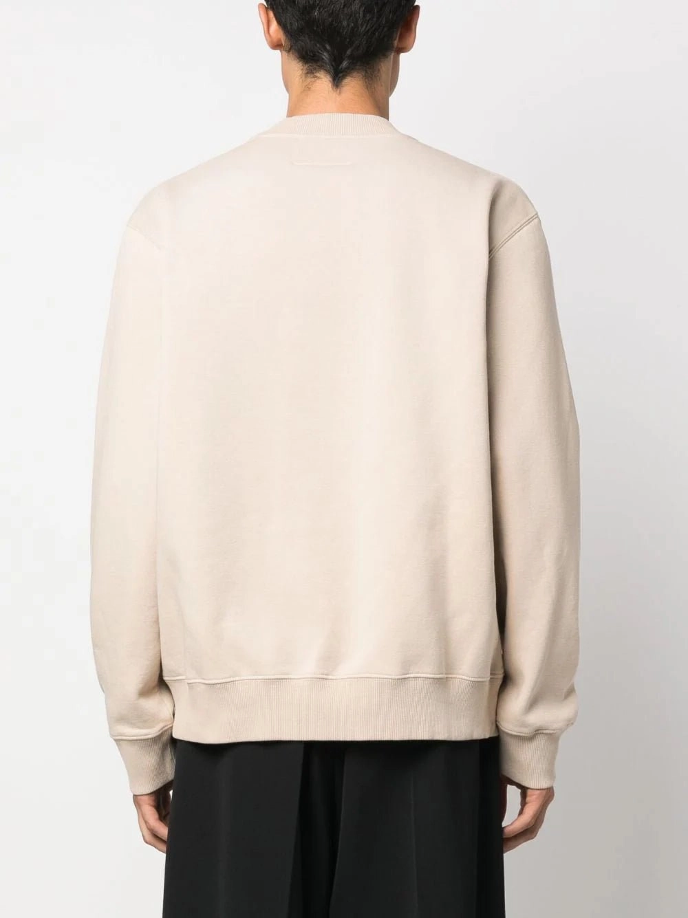 Numbers Motif Cotton Blend Sweatshirt