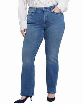 NYDJ Plus Barbara Cascade Wave Bootcut Jean womens gaucho pants sale