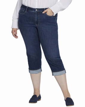 NYDJ Plus Marilyn Cambridge Crop Jean womens gaucho pants sale
