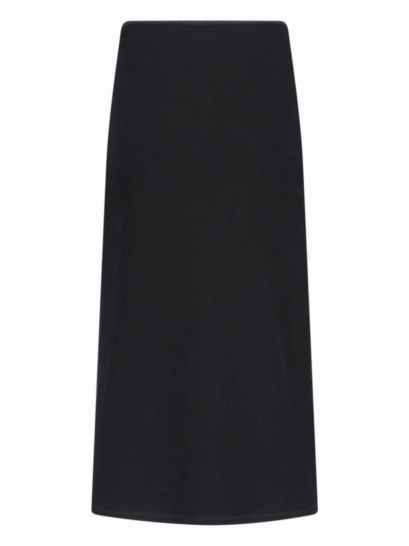O-Silv' Draped Midi Skirt  Black