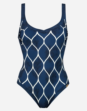 Ocean Cloud Moulded Swimsuit - Wave Cream Swim Womens - monokinis best price