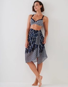 Ocean Cloud Pareo - Wave Cream Swim Womens - bikinis clearance