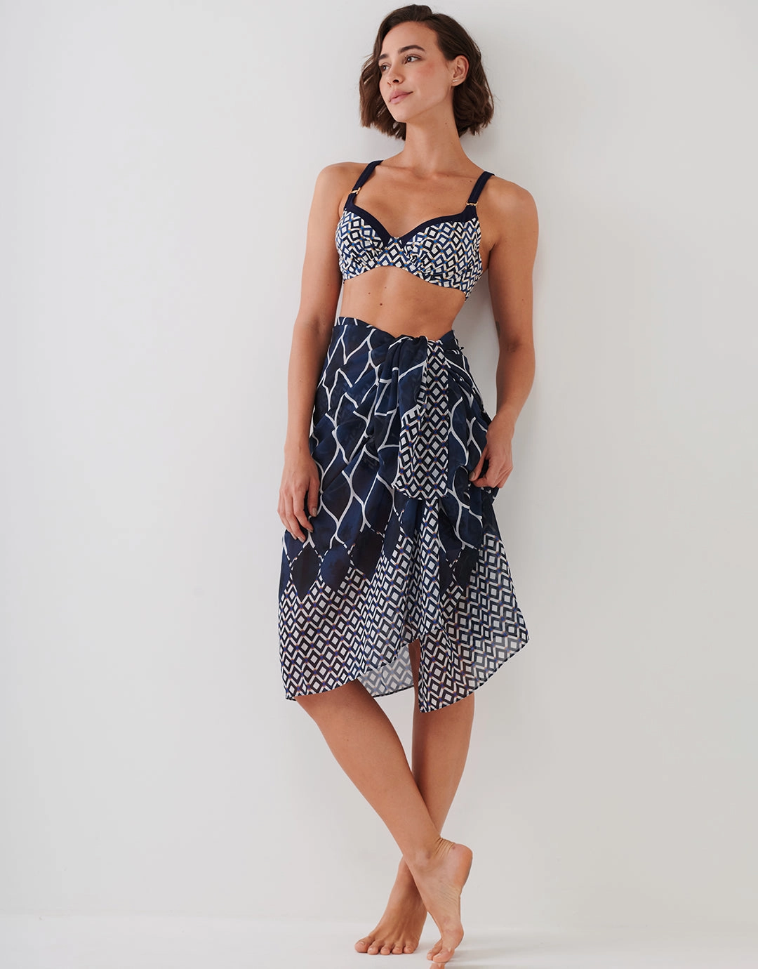 Ocean Cloud Pareo - Wave Cream Swim Womens - bikinis clearance
