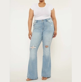 Odie High Rise Flare Jeans In Light Wash womens yoga pants sale