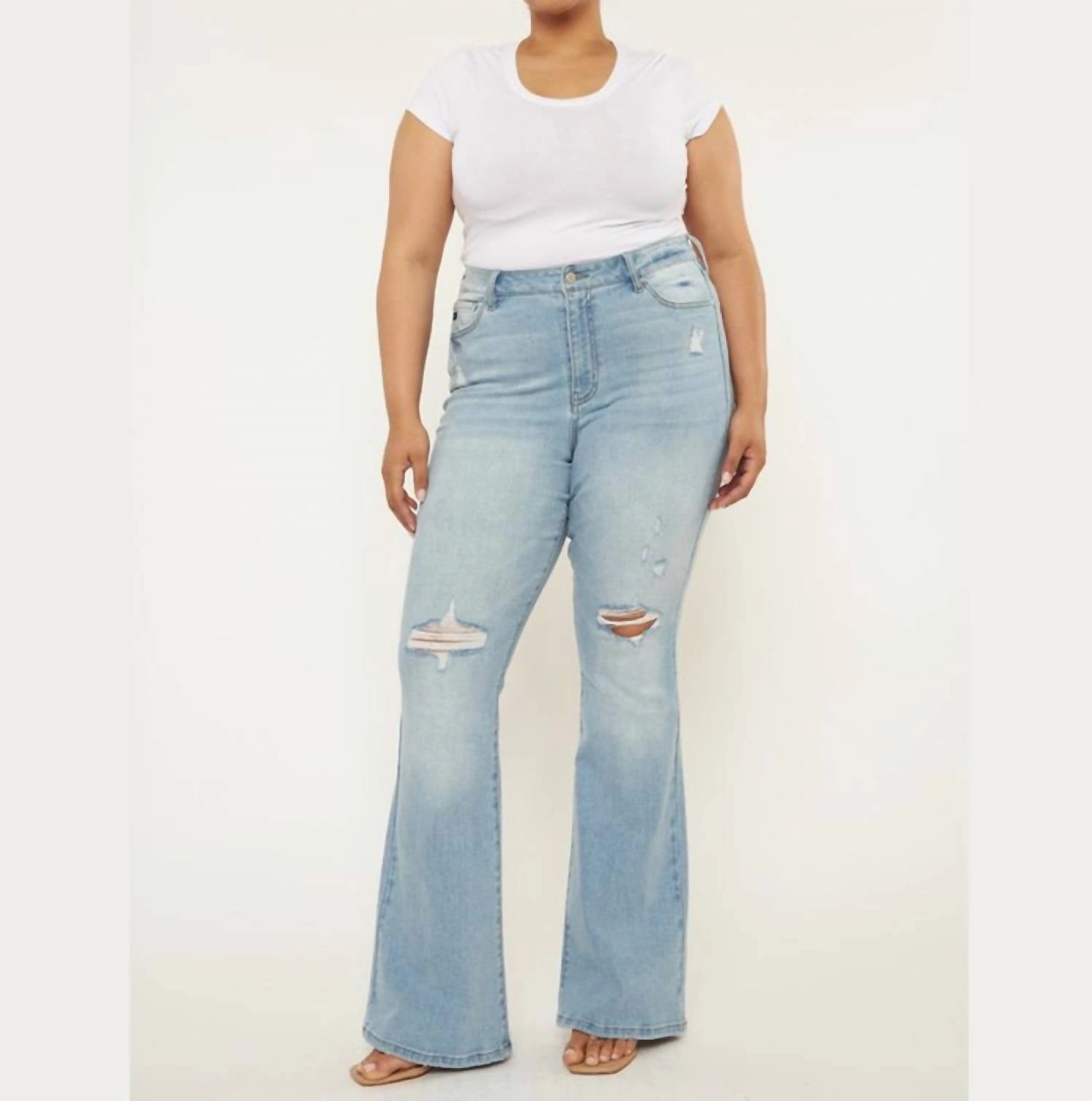 Odie High Rise Flare Jeans In Light Wash womens yoga pants sale