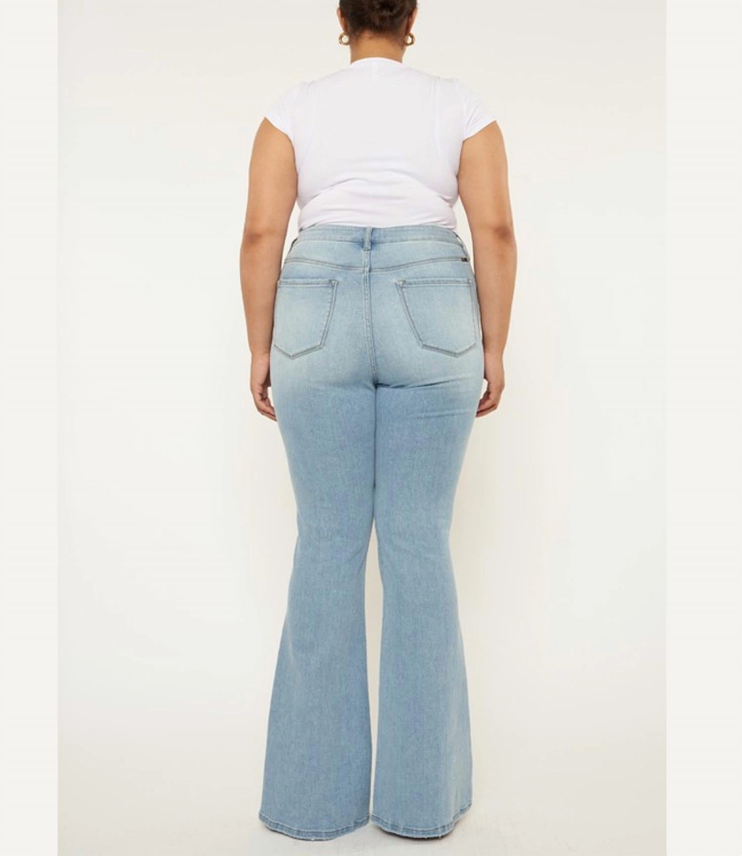 Odie High Rise Flare Jeans In Light Wash