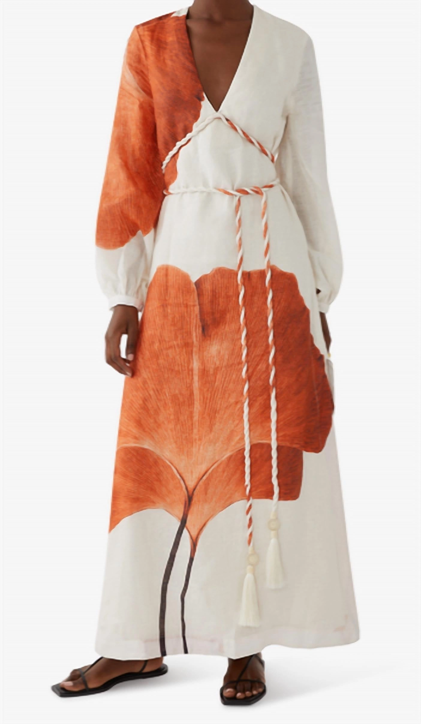 Odisea Caribea Dress In Orange Gingko
