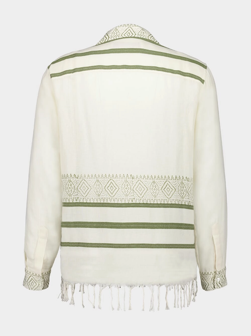 Off-White and Khaki Embroidered Talilo Shirt