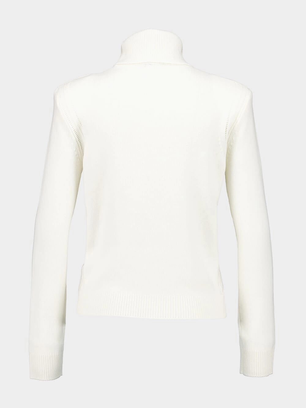Off-White Cashmere Turtleneck Top