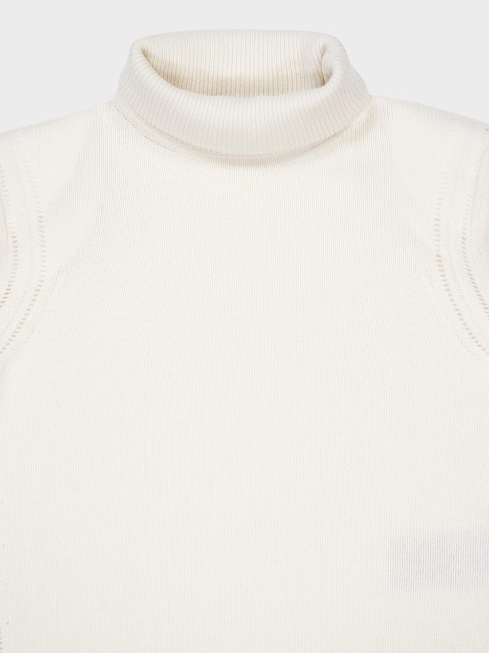 Off-White Cashmere Turtleneck Top