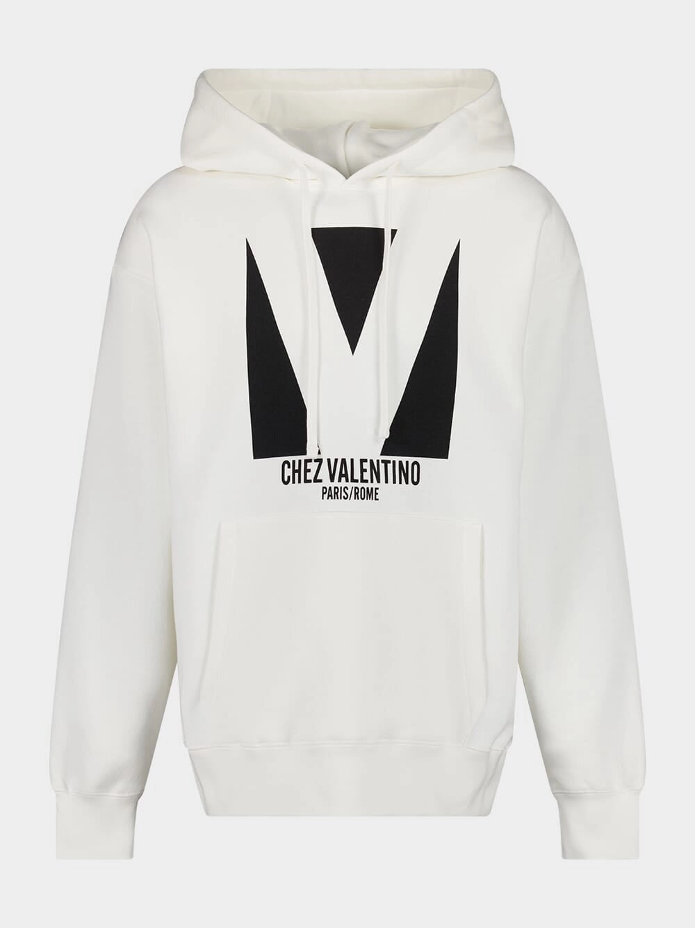 Off-White Cotton Sweatshirt with Chez V Print