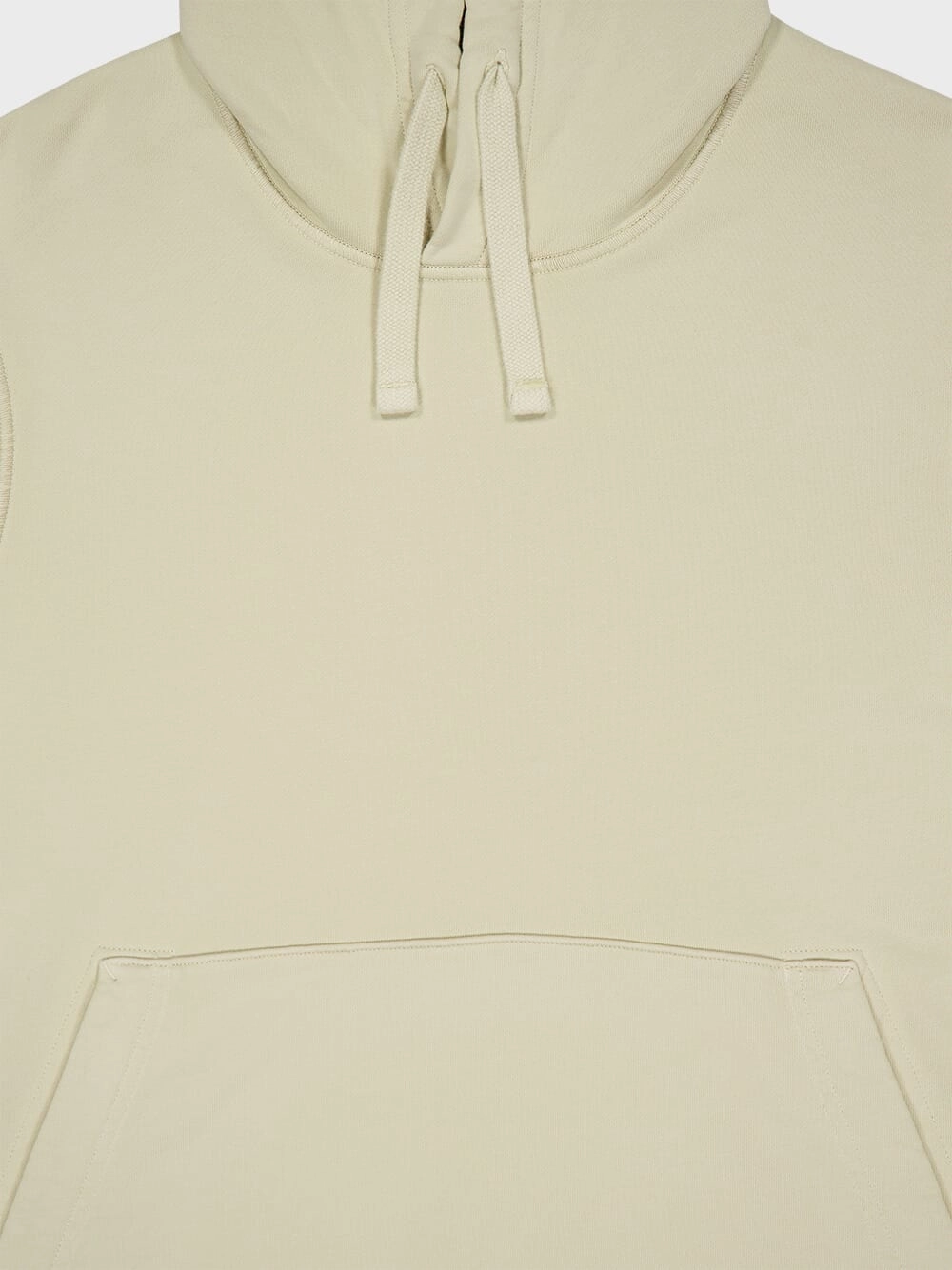 Off White Hooded Sweatshirt with Pouch Pocket