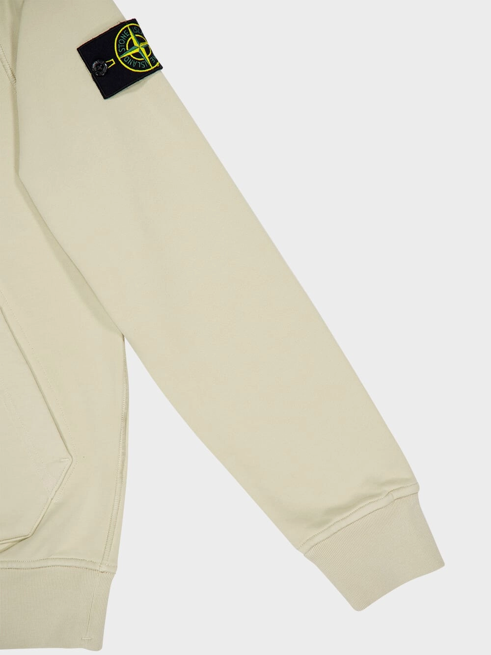 Off White Hooded Sweatshirt with Pouch Pocket