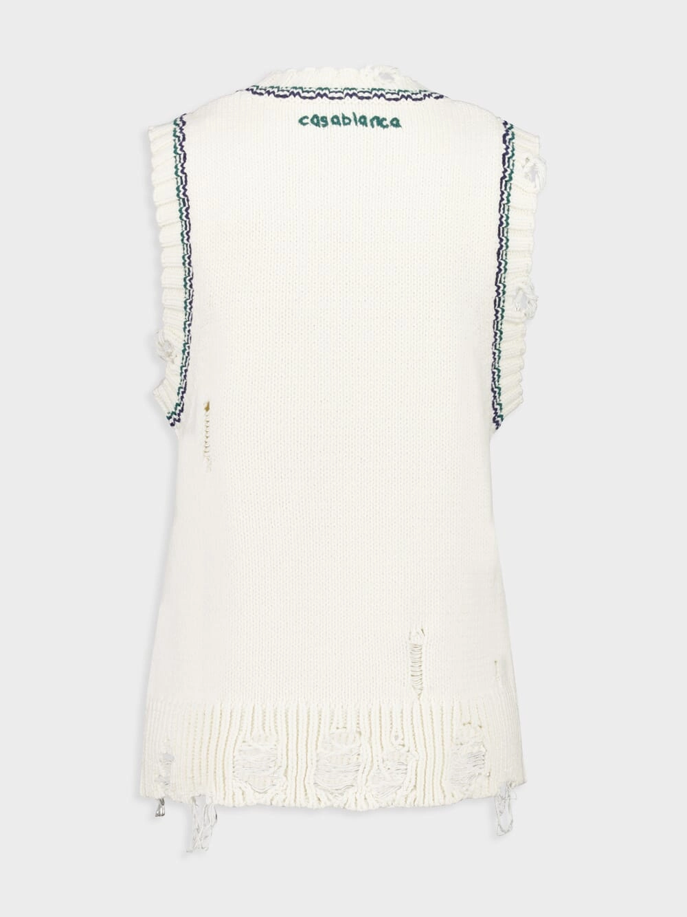 Off-White Intarsia Baseball Top