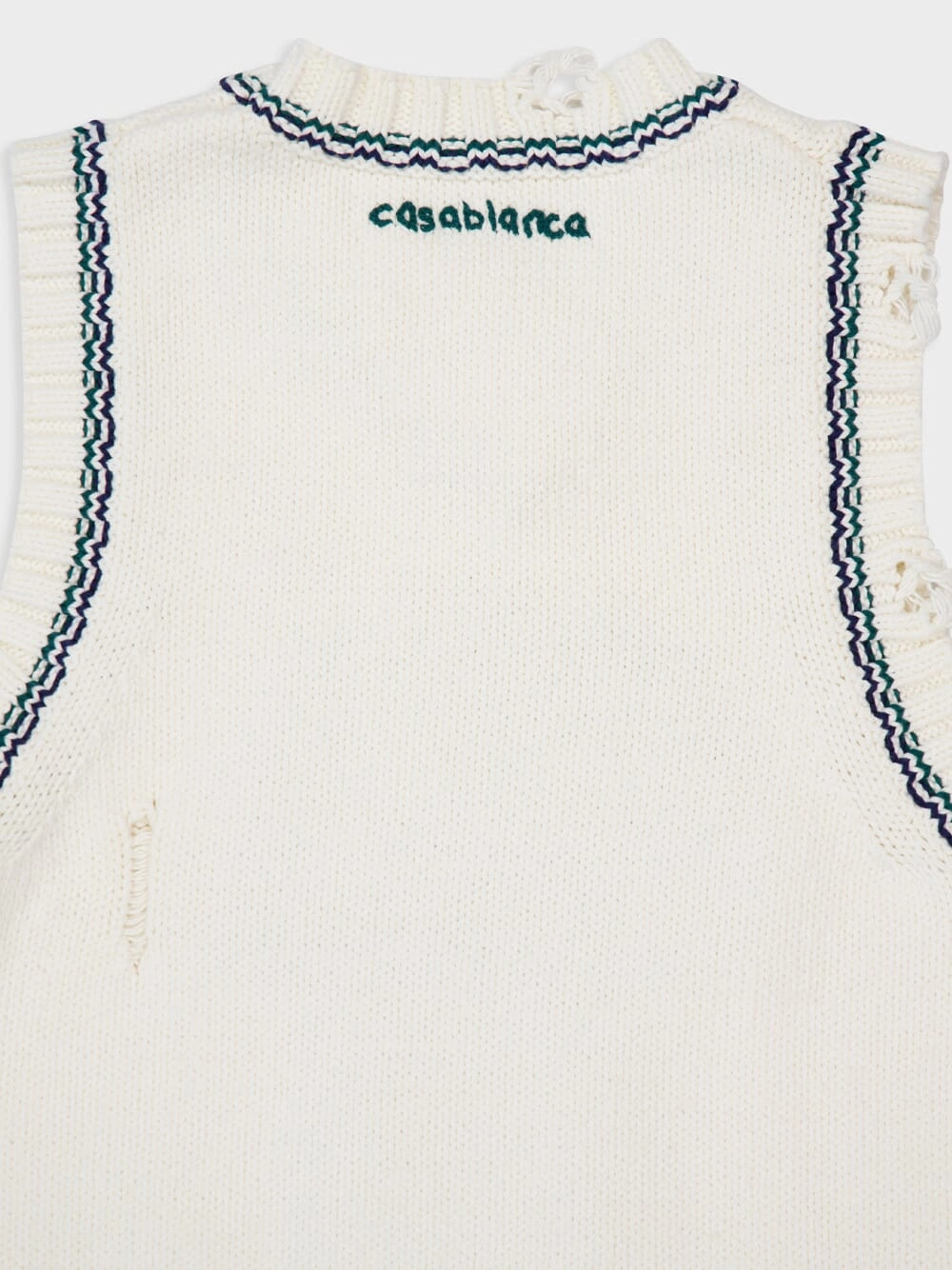 Off-White Intarsia Baseball Top
