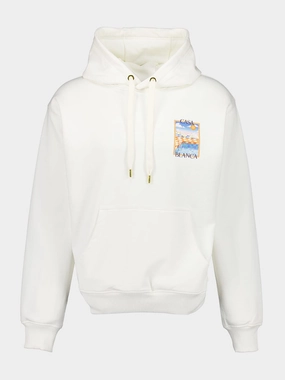 Off-White Surreal Pool Hooded Sweatshirt Tops Mens - thermal tops