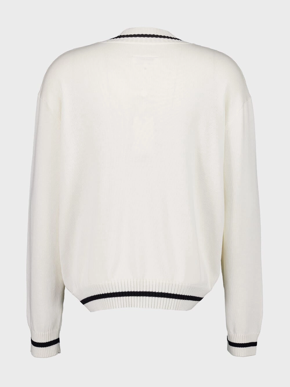Off-White V-Neck Numbers Motif Jumper
