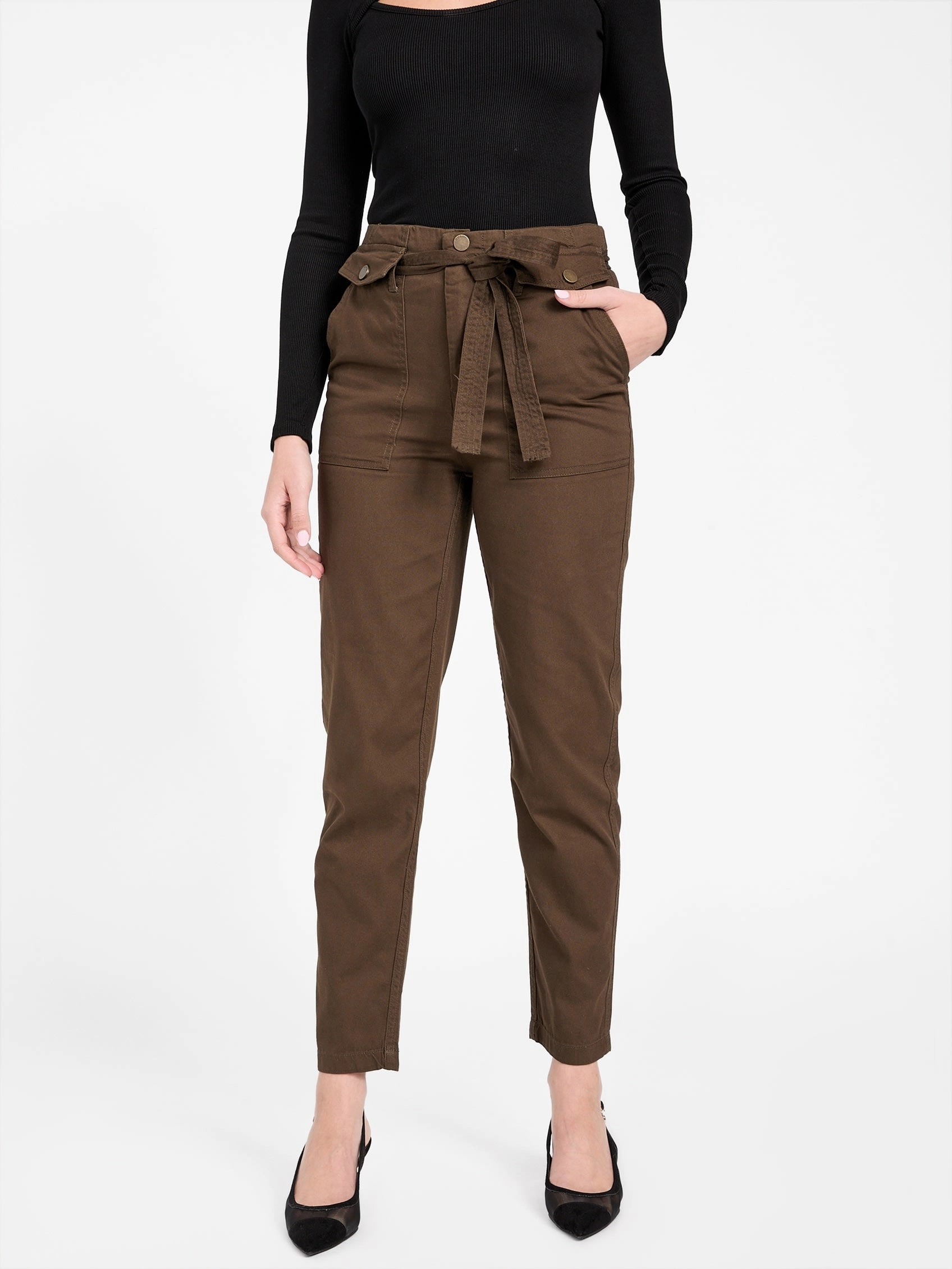 Olinda Twill Pants womens denim shorts discount