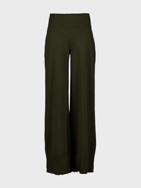 Olive Green Casual Fit Wool Blend Trousers Knitwear Womens - women's knitwear cheap