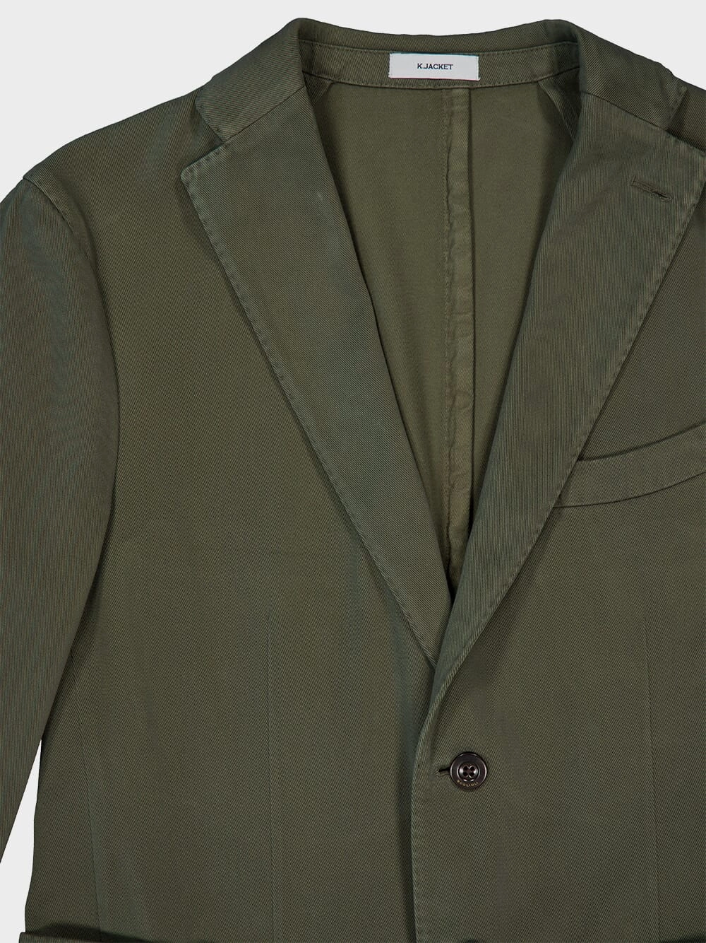 Olive Green Classic Fit Cotton Jacket