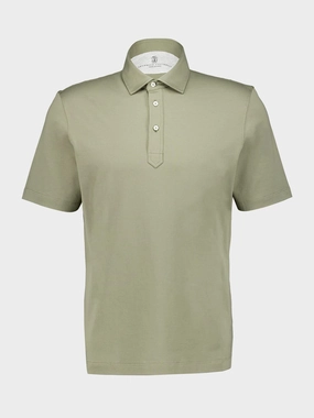 Olive Green Cotton Polo Tops Mens - men's t-shirts outlet