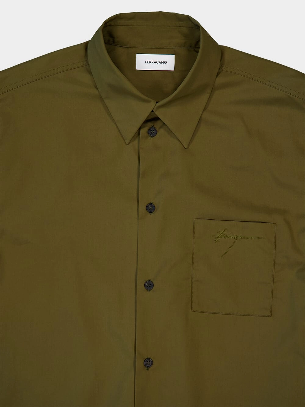 Olive Green Cotton Shirt