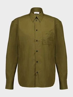 Olive Green Cotton Shirt Suits Mens - men's suits outlet