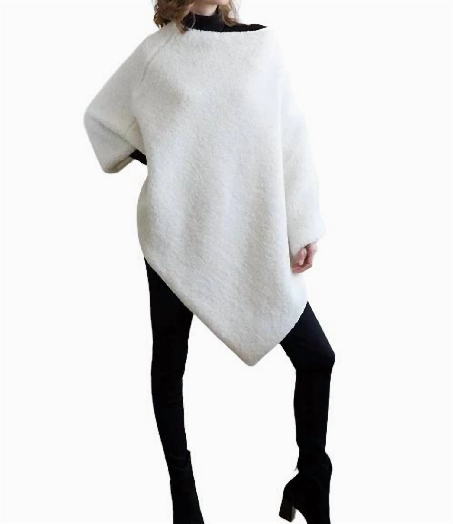 Olsen Poncho In Ivory Tops Womens - asymmetrical tops
