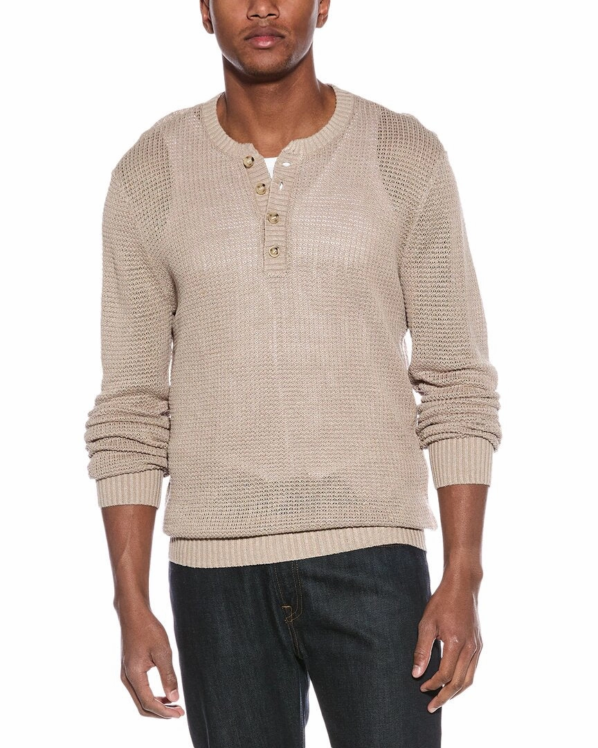 Onia Linen Henley Sweater