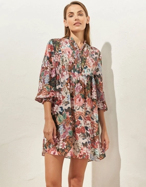 Opulence Tunic - Black Bloom Swim Womens - swimwear sale