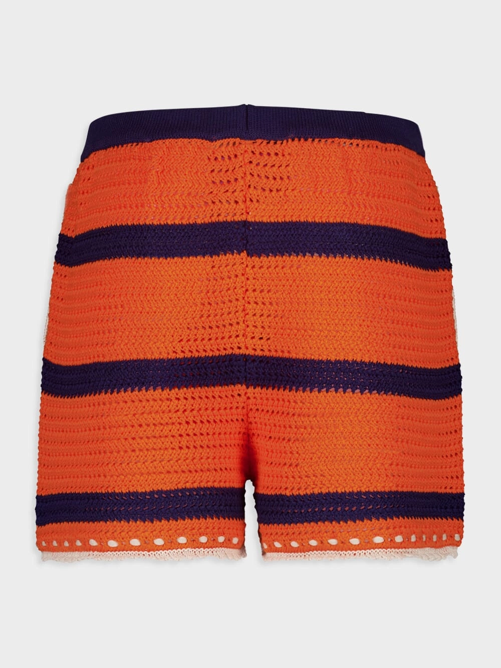 Orange and Navy SaltnVinegar Crochet Shorts