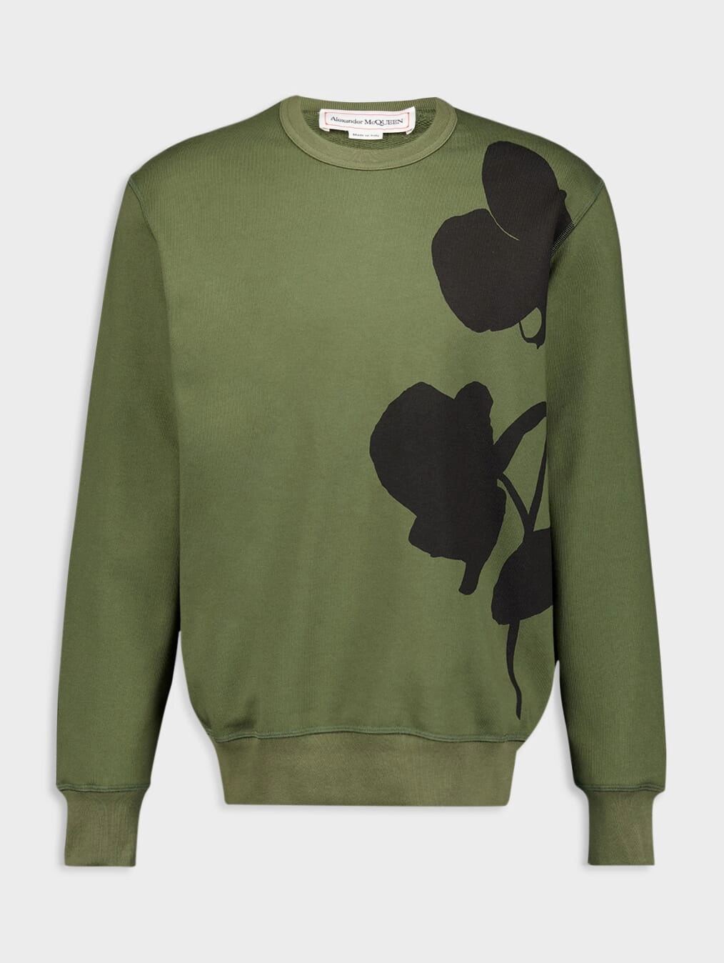 Orchid Print Crew Sweatshirt Tops Mens - thermal tops