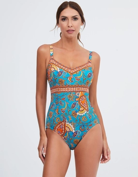Ornela V Neck Swimsuit - Multi Swim Womens - sport swimwear clearance