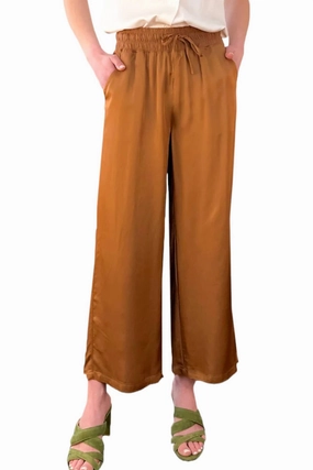 Orti Pant In Summer Brown bottoms for women sale