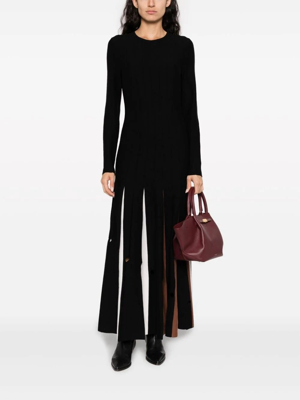 Ottavia Wool Pleated Dress