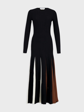 Ottavia Wool Pleated Dress Knitwear Womens - women's knitwear cheap