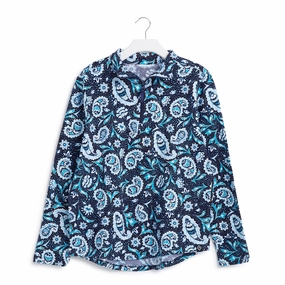 Outlet French Terry Pullover Tops Womens - puff-sleeve tops