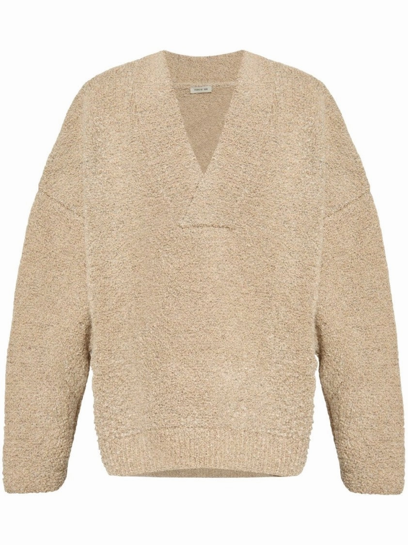 Overlapped V Neck Sweater